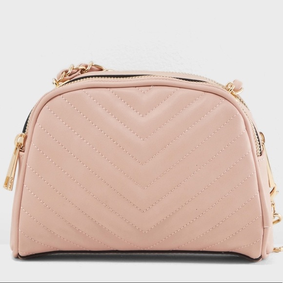 ALDO QUILTED LIGHT PINK / NUDE DOROLORA CROSSBODY - Picture 3 of 4